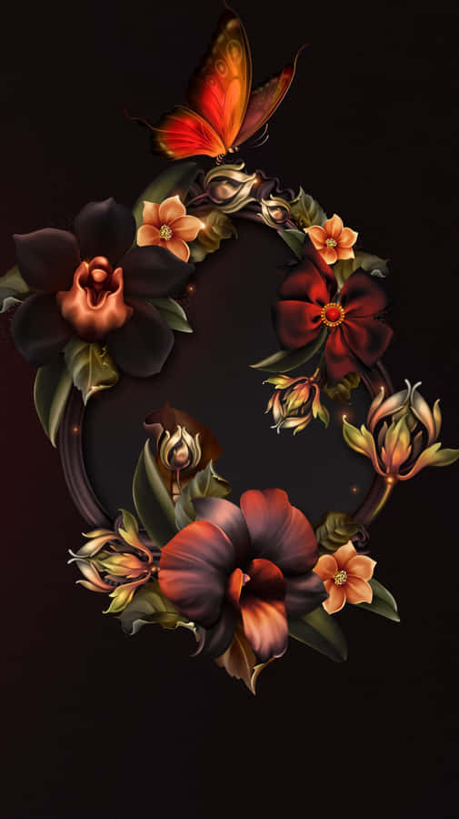 Captivating Floral Art: An Explosion Of Colorful Blooms Wallpaper