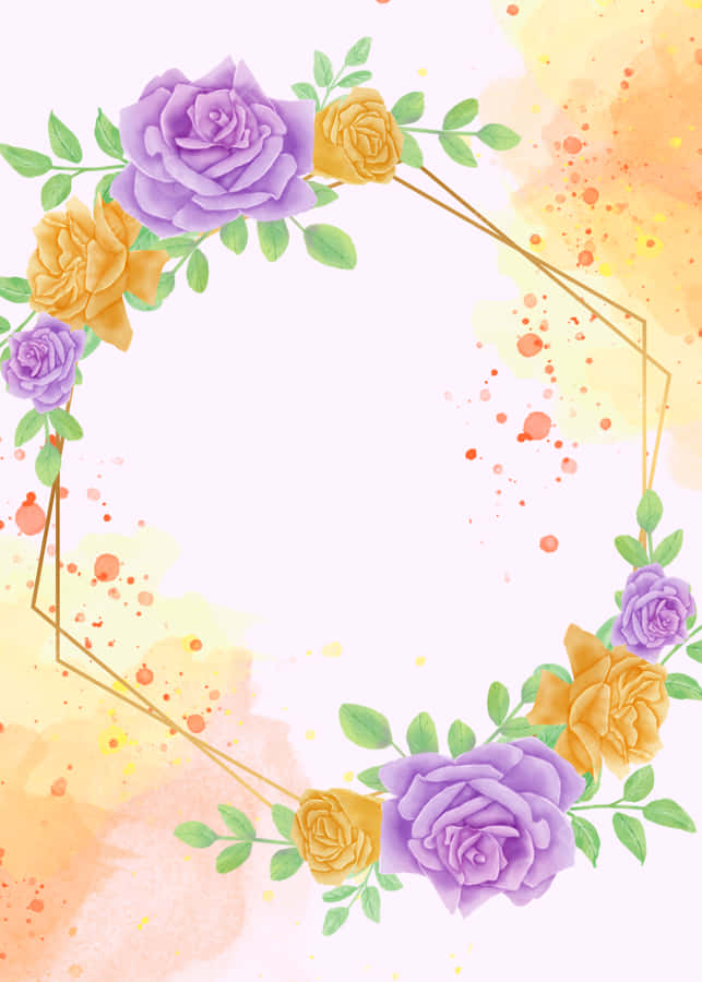 Captivating Floral Wreath In Full Bloom Wallpaper