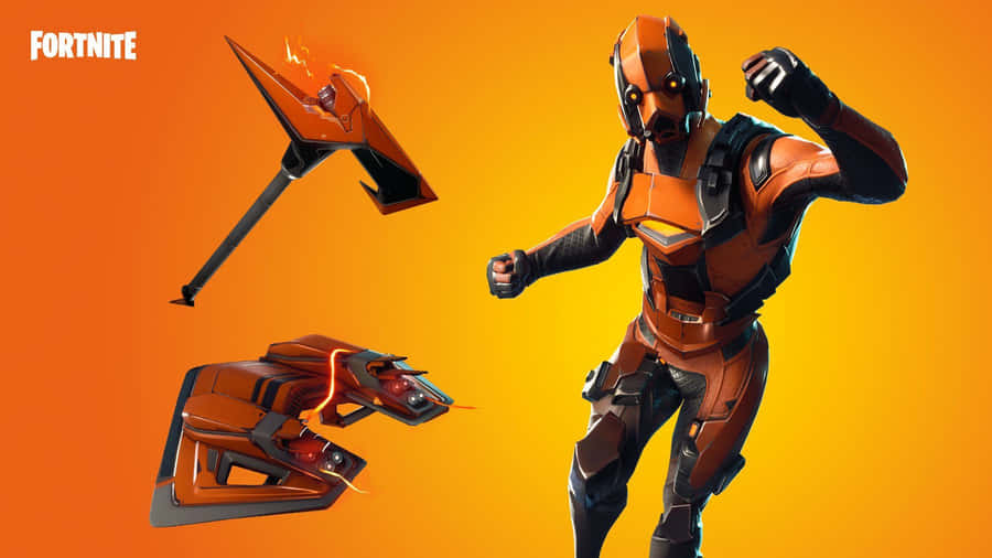 Captivating Fortnite Game Play On Laptop Screen Wallpaper