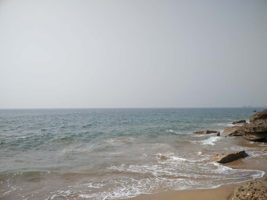 Captivating French Beach Scenery Wallpaper