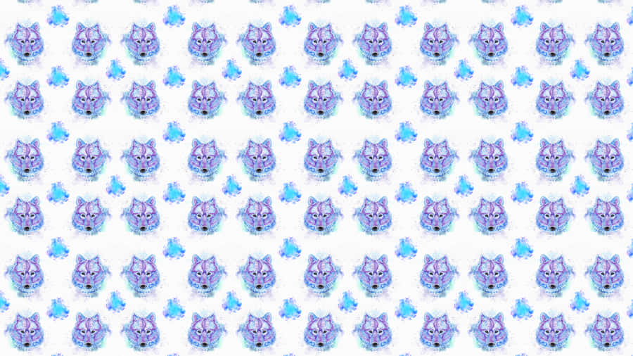 Captivating Geometric Wolf Pattern Wallpaper