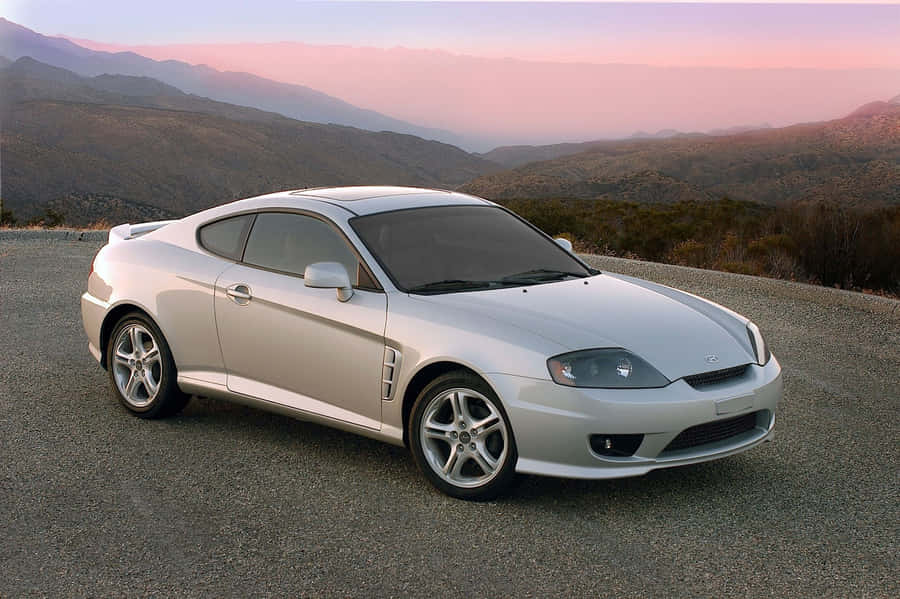 Captivating Hyundai Tiburon In Action Wallpaper