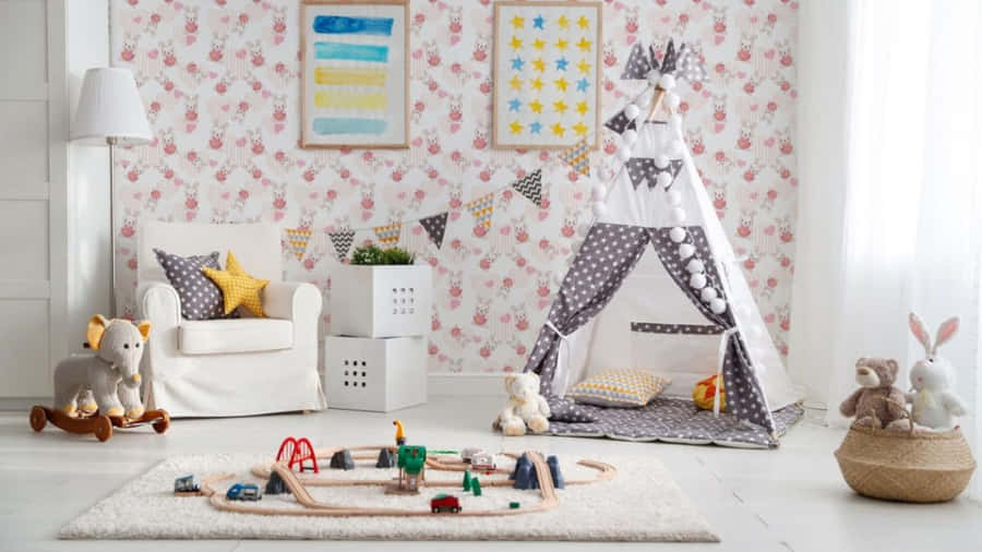 Captivating Kawaii Room Aesthetic With Pastel Colors And Plush Toys Wallpaper