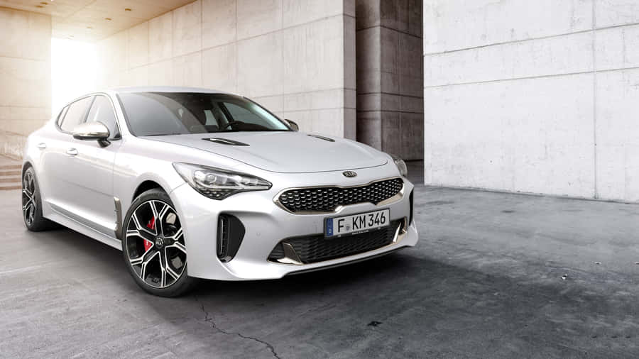 Captivating Kia Stinger In Action Wallpaper