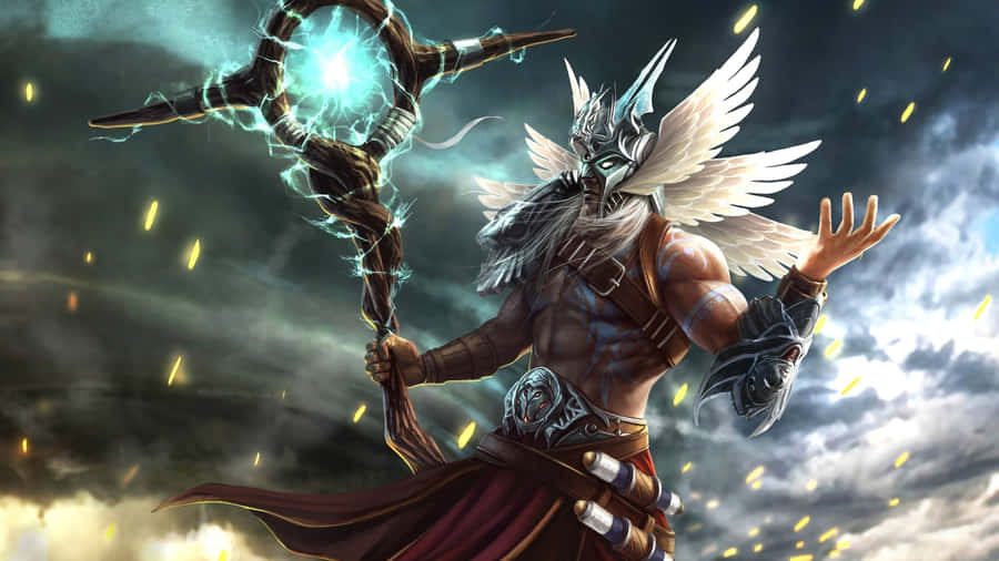 Captivating Magic Spell With Mysterious Floating Crystals Wallpaper