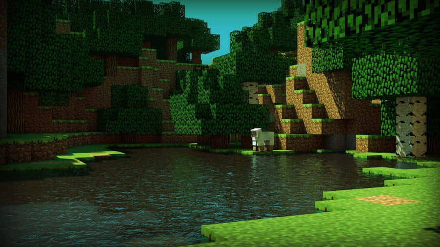 Captivating Minecraft Pocket Edition Adventure Wallpaper