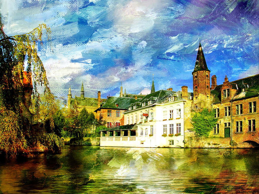 Captivating Mixed Media Art Wallpaper