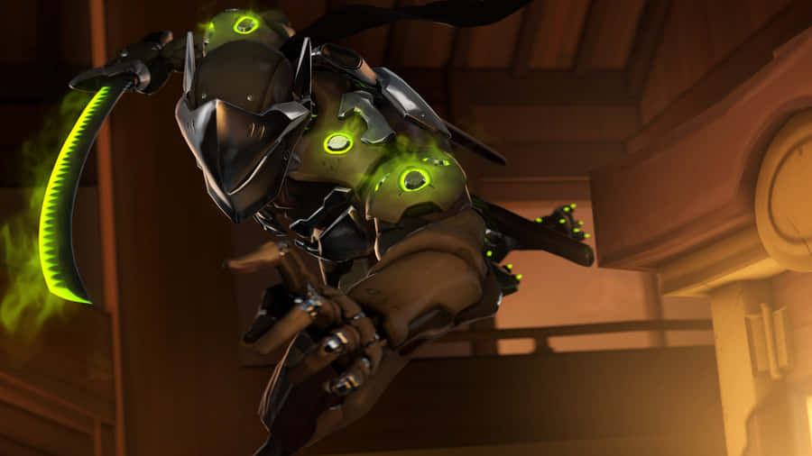 Captivating Overwatch Genji In Action Wallpaper