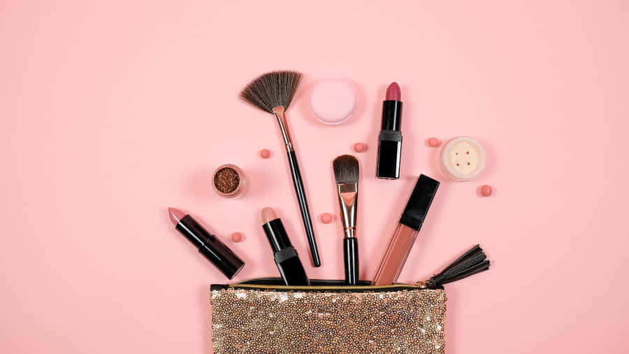 Captivating Pink Makeup Look Wallpaper