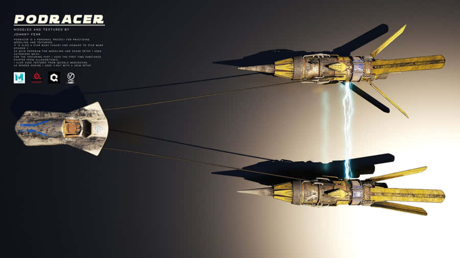 Captivating Podracing Battle In The Arena Wallpaper