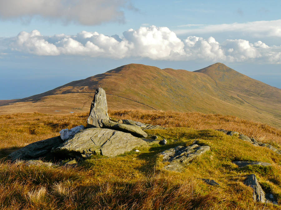 Captivating Sunset At Clagh Ouyr, Isle Of Man Wallpaper
