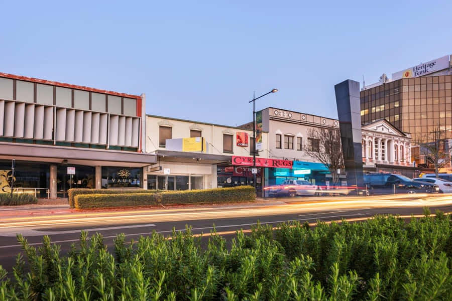 Captivating Twilight Over Toowoomba Cityscape Wallpaper