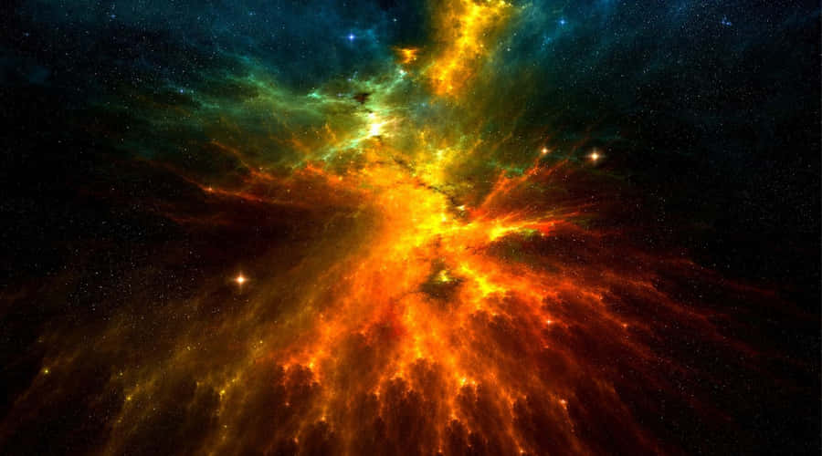 Captivating View Of Colorful Space Nebula Wallpaper