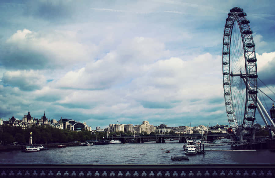 Captivating View Of The London Eye Wallpaper