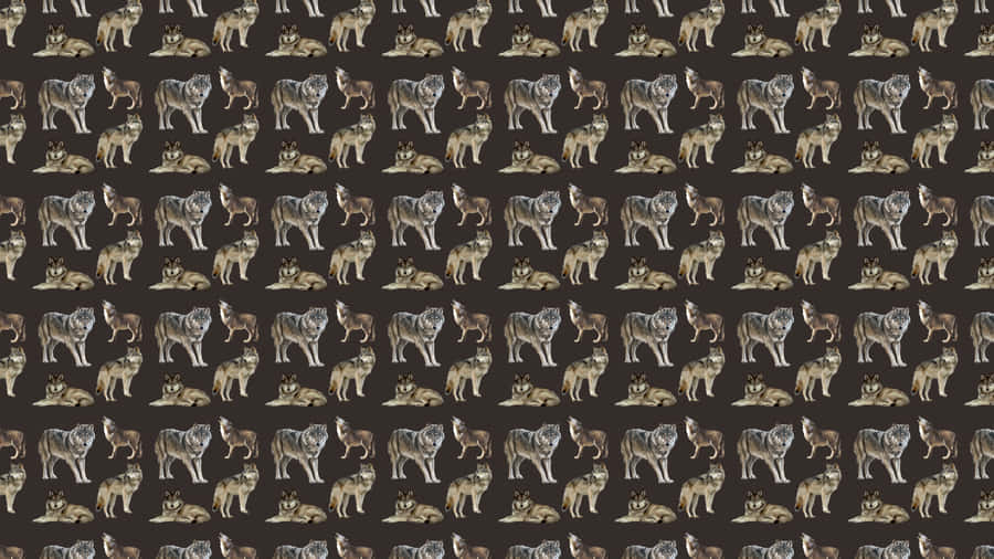 Captivating Wolf Pattern Wallpaper