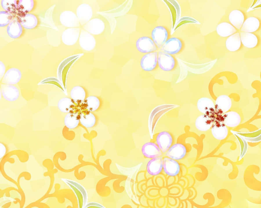 Captivating Yellow Pattern Wallpaper