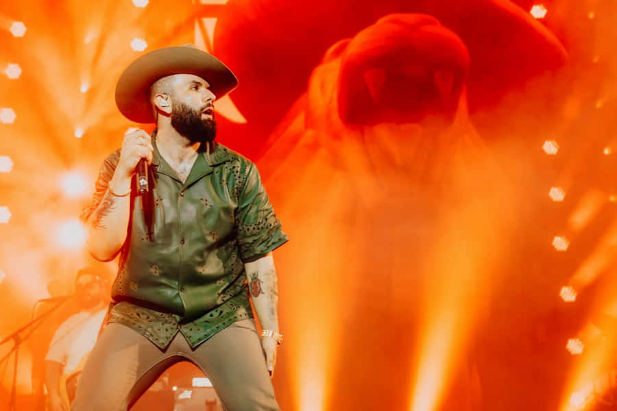 Carin Leon Performing Liveon Stage Wallpaper