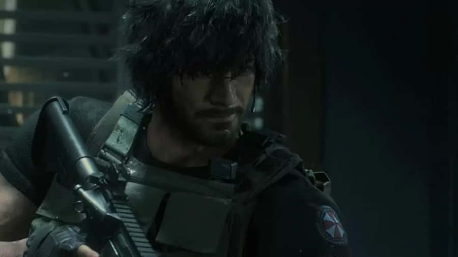 Carlos Oliveira Facing Danger In Resident Evil Wallpaper