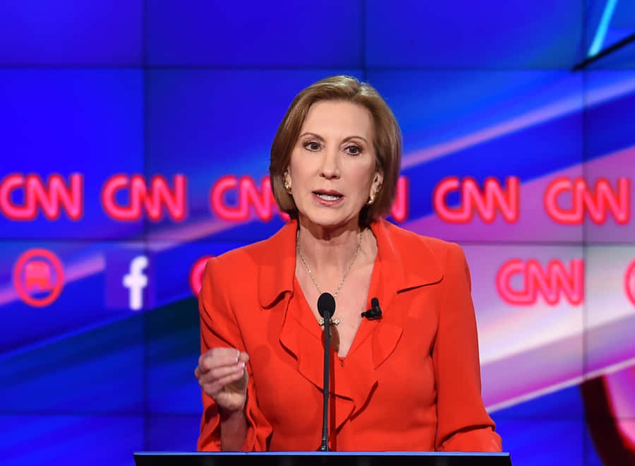 Carly Fiorina During Cnn Debate Wallpaper