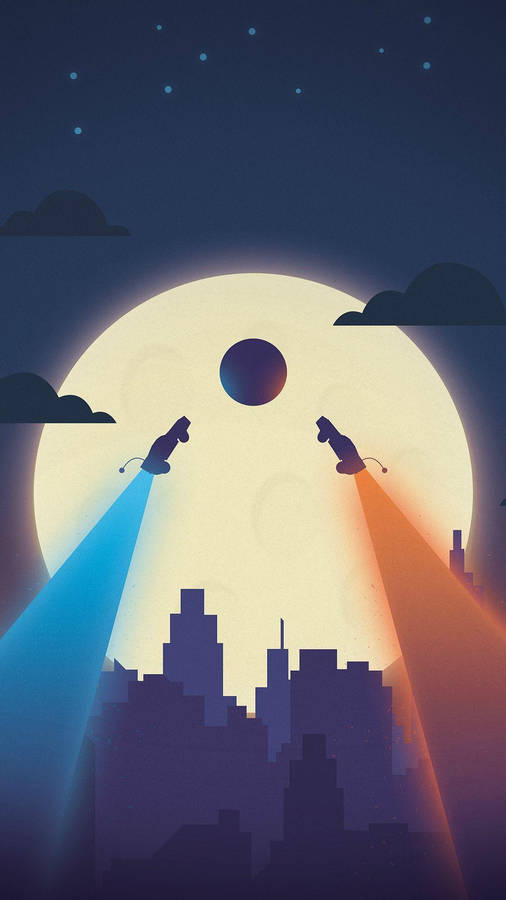 Cars Flying To The Moon Rocket League Iphone Wallpaper