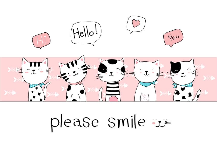 Cartoon Animal Cats Wallpaper