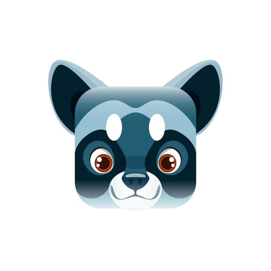 Cartoon Raccoon Face Graphic Wallpaper