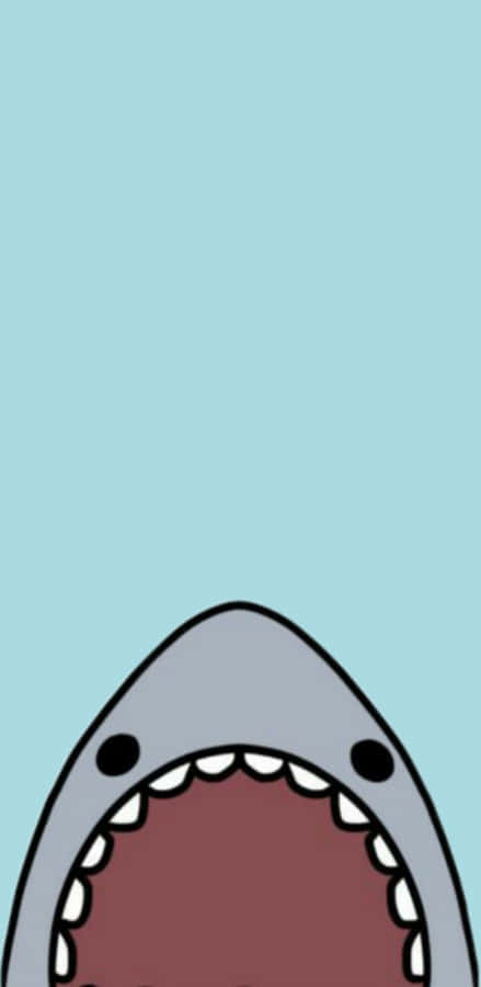 Cartoon Shark Mouth Aesthetic Wallpaper.jpg Wallpaper