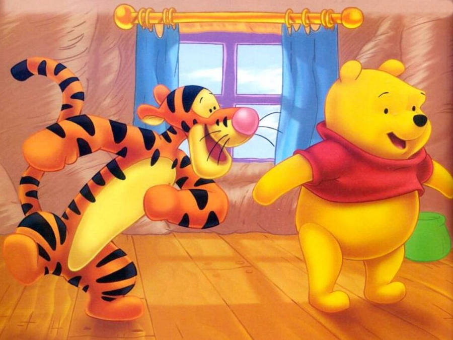 Cartoons Pooh And Tigger Wallpaper
