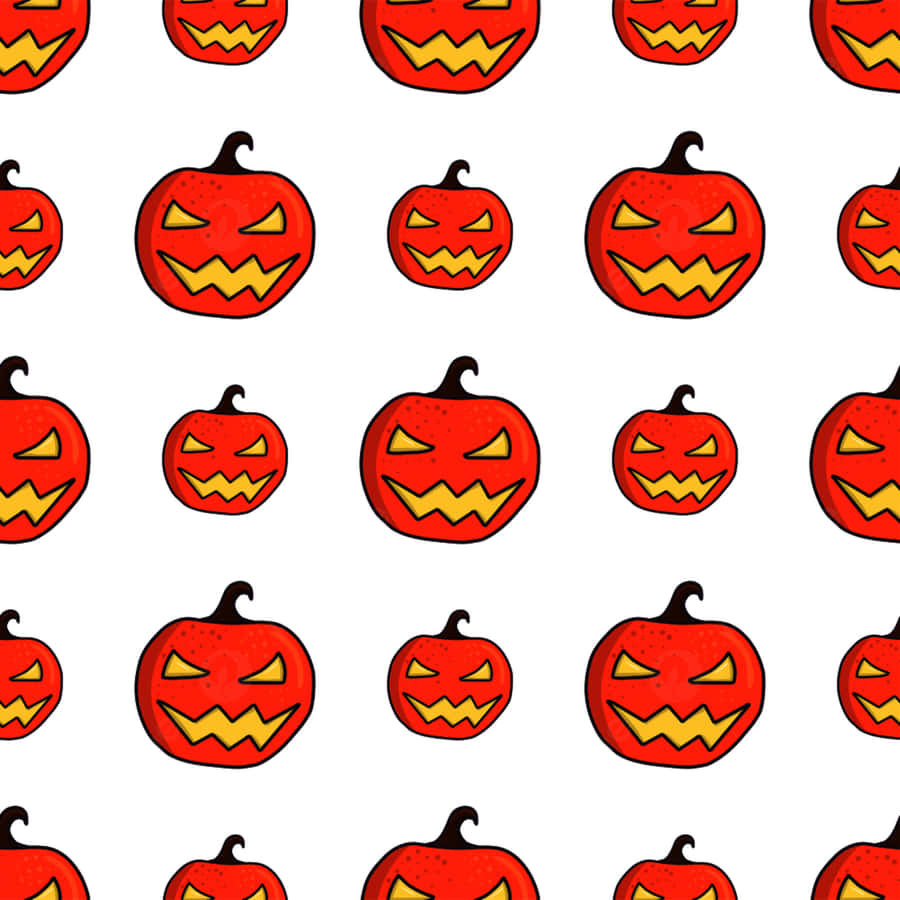 Carved Pumpkins Pattern Wallpaper