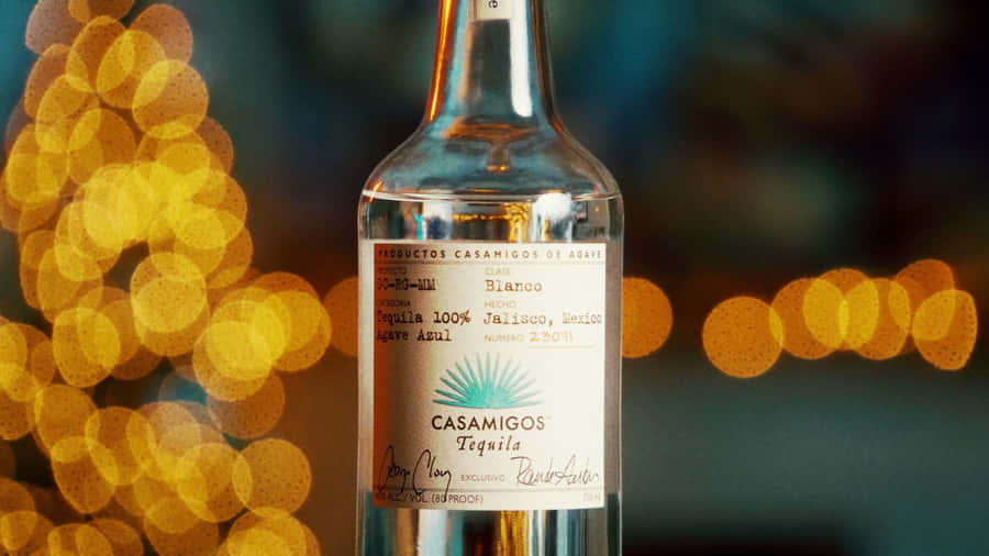 Casamigos Tequila Blanco Liquor Bottle Bokeh Shot Wallpaper