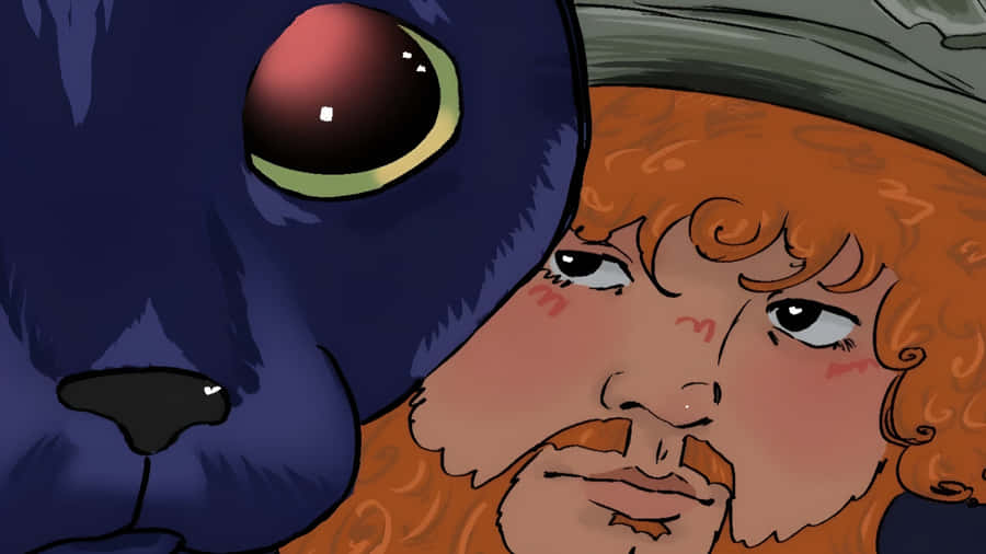 Caseoh Animated Character Closeup Wallpaper