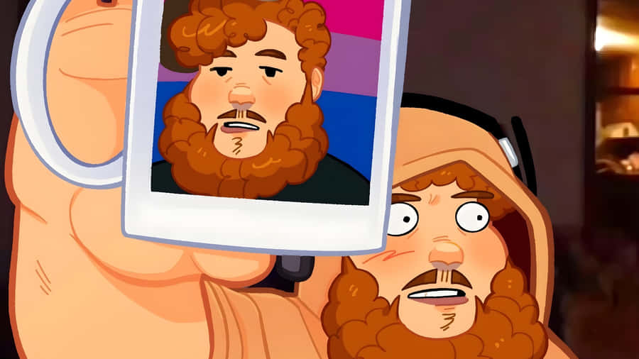 Caseoh Animated Character Closeup Wallpaper