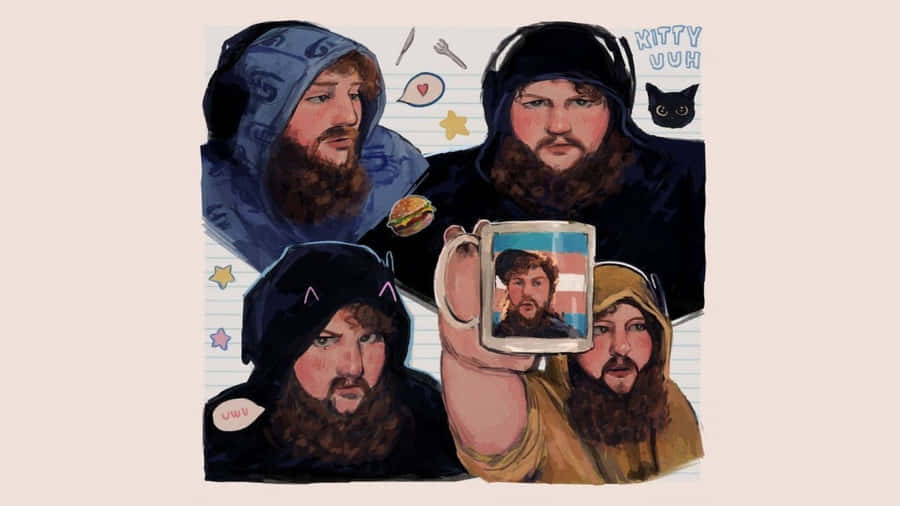 Caseoh Artist Portraits Wallpaper