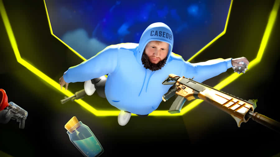 Caseoh Fortnite Gameplay Wallpaper