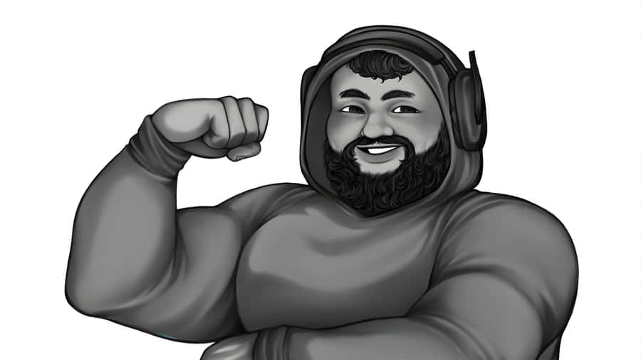 Caseoh Strong Gamer Mascot Wallpaper