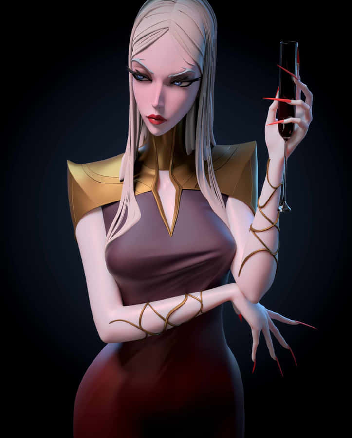 Castlevania Carmilla Elegant Vampire Wallpaper