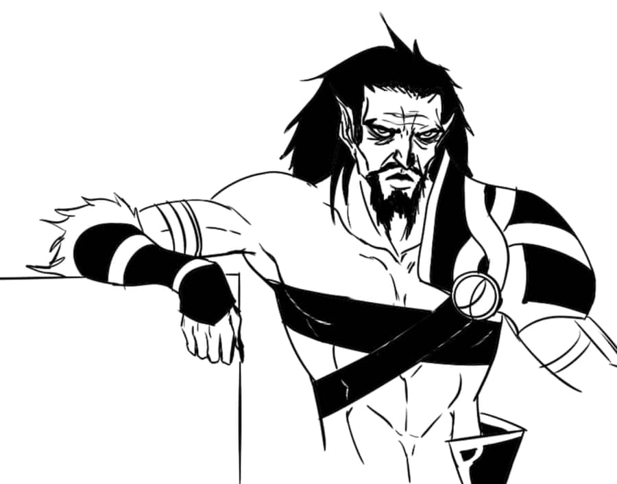 Castlevania Godbrand Character Sketch Wallpaper