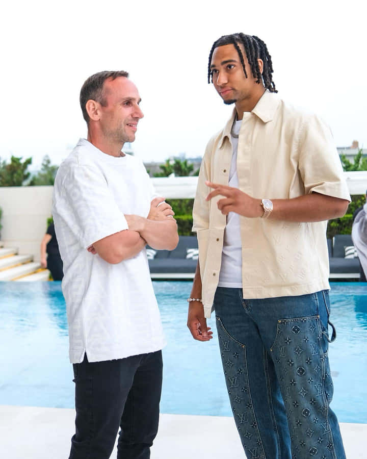 Casual Conversationby Poolside Wallpaper