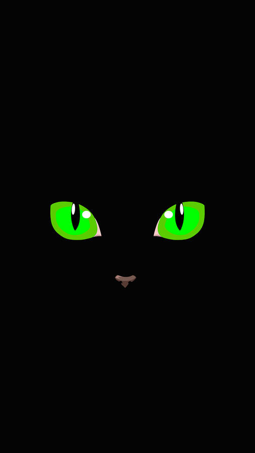 Cat Eyes Oled Phone Wallpaper