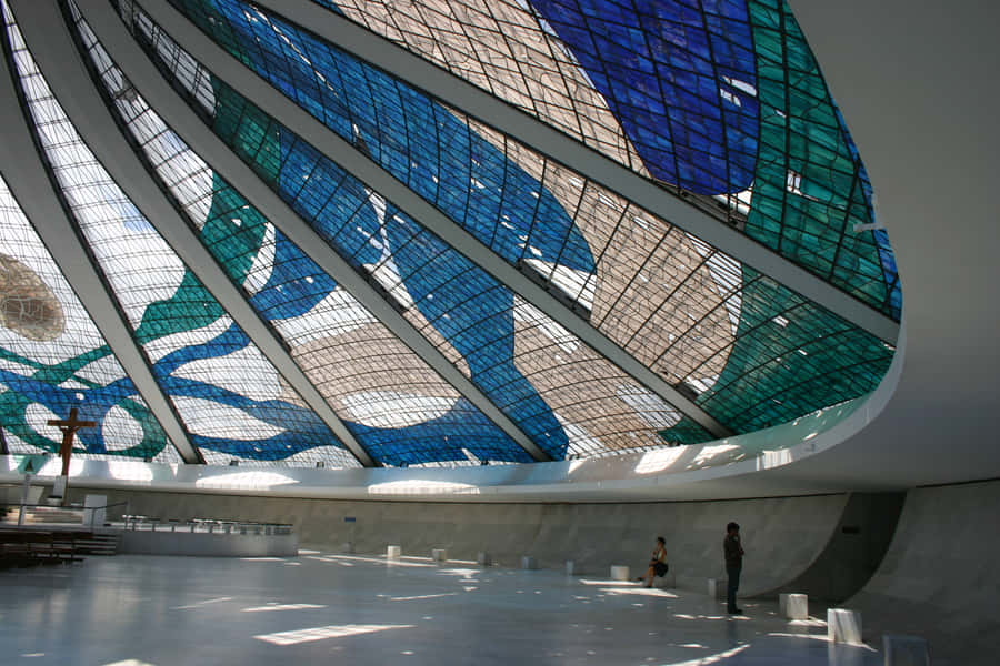 Cathedral Of Brasilia Stained Glass Wallpaper