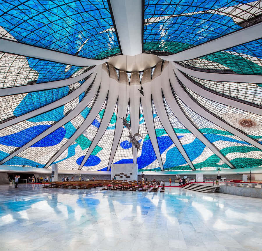Cathedral Of Brasilia View From Afar Wallpaper