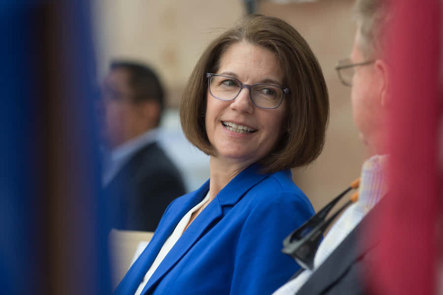 Catherine Cortez Masto Presenting A Speech Wallpaper