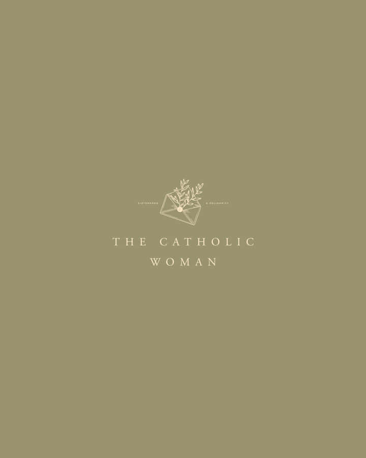 Catholic Woman Minimalist Design Wallpaper
