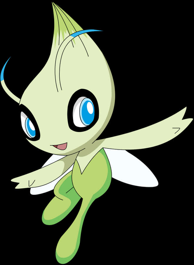 Celebi - The Time Travel Pokemon In Forest Wallpaper