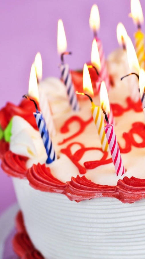 Celebrate A Happy Birthday With A Delicious Cake! Wallpaper