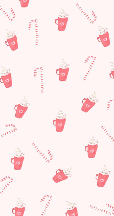 Celebrate Christmas In A Cute And Pink Way! Wallpaper