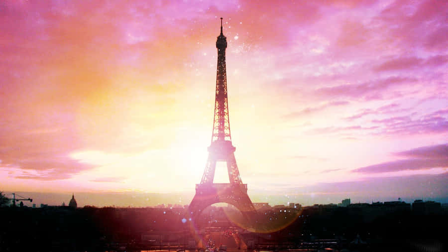 Celebrate Love In The City Of Lights Wallpaper