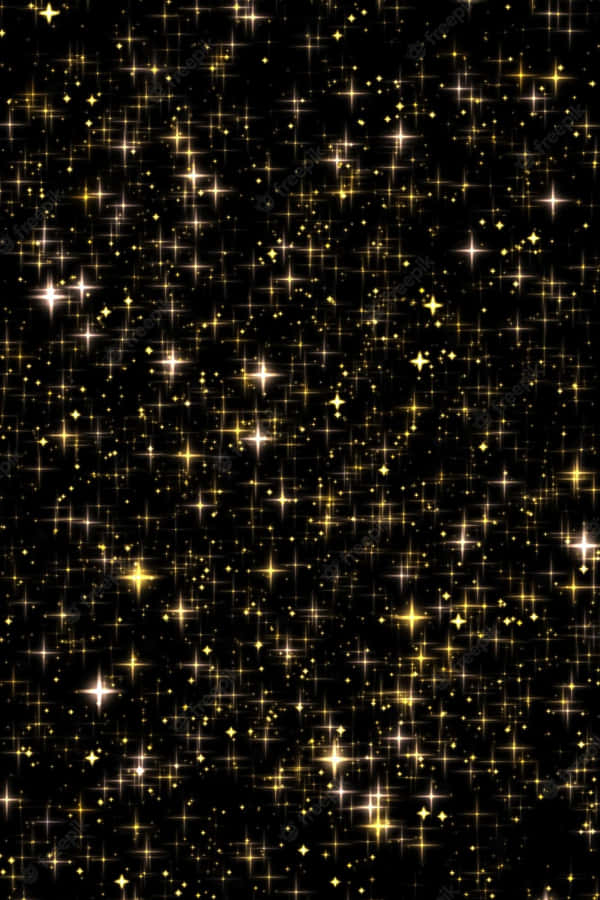 Celebrate Success With Beautiful Golden Stars Wallpaper