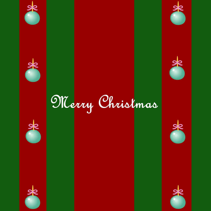 Celebrate The Joyful Christmas Season With Red And Green Decorations Wallpaper