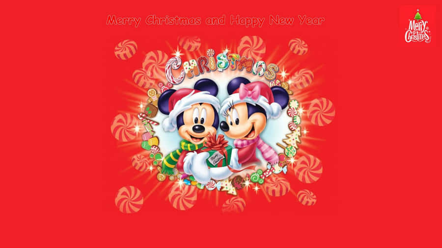 'celebrate The New Year With Mickey Mouse' Wallpaper